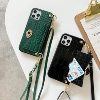 luxury wallet bag for credit cards phone case cover crossbody with strap for iphone 12 11 pro xs max xr x 6s 8 7 plus cover