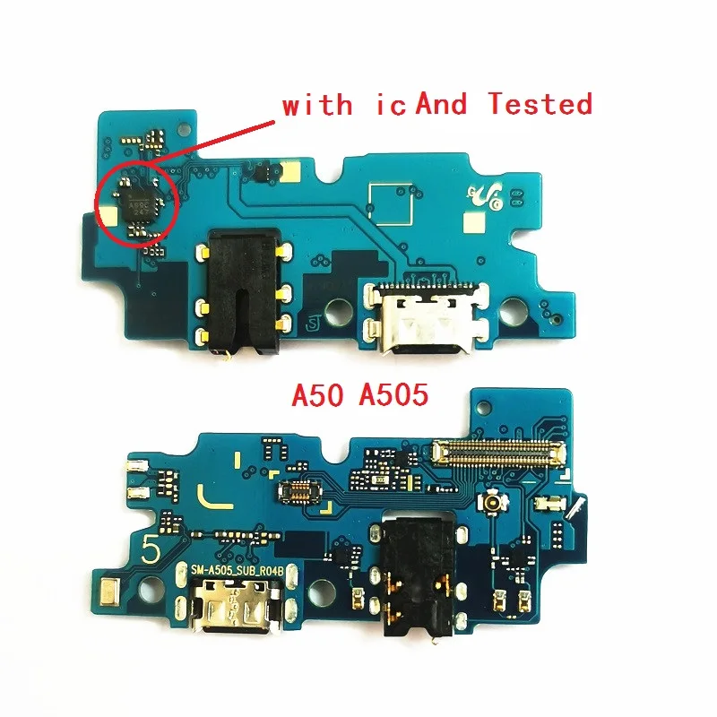 10 шт. протестированный разъем USB для зарядки док станции гибкий кабель Samsung A10 A20 A30