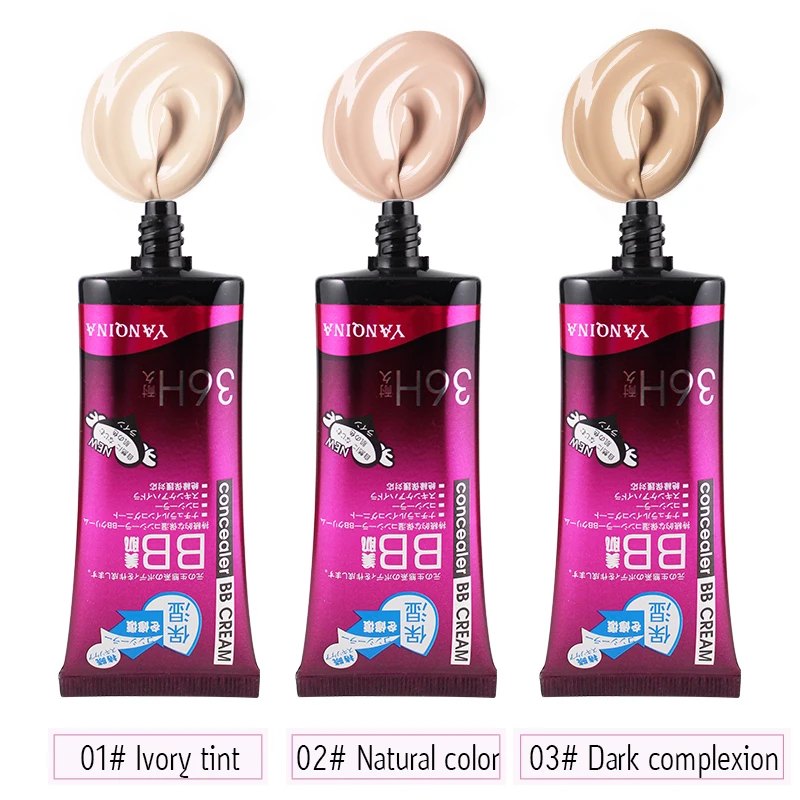 BB крем натуральный отбеливающий увлажняющий консилер 36H долговечная Обнаженная