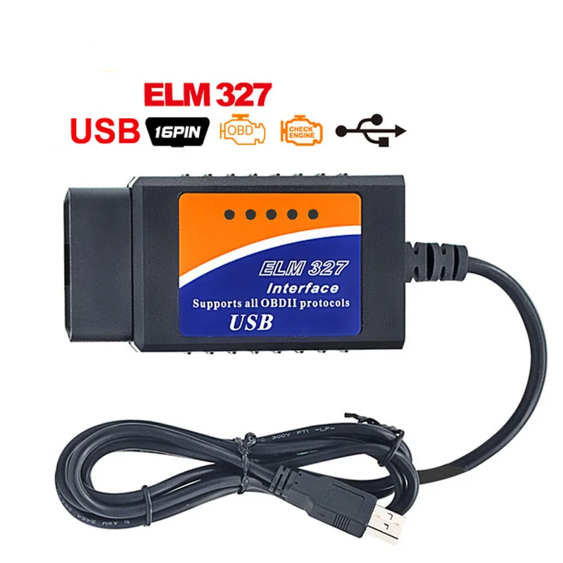 Новый Автомобильный сканер OBD2 с интерфейсом ELM 327 USB V2.1 OBDII OBD Super Anto считыватель