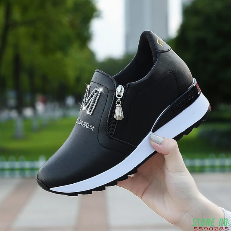 2020 new Fashion Breathable Sneakers Women Shoes Comfortable Casual Woman Platform Wedge Shoes hot sell women shoes Rubber