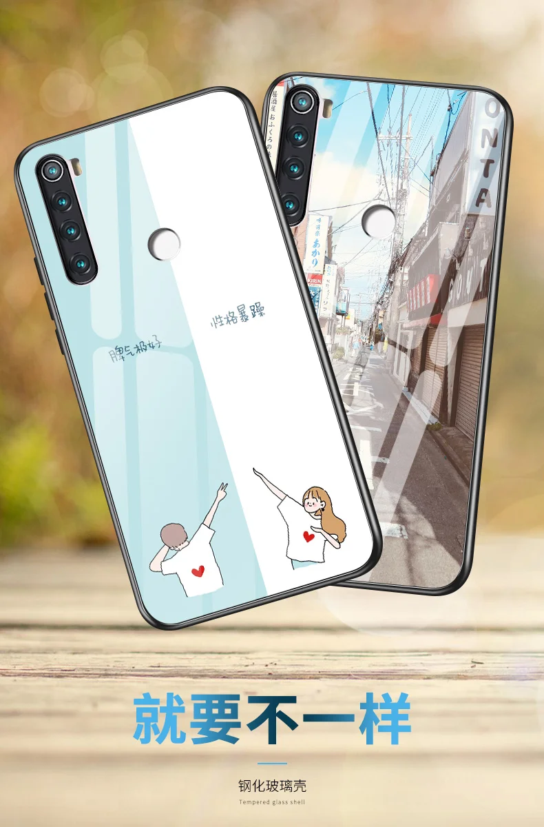 Чехол для xiaomi redmi note 8 T роскошный жесткий защитный чехол из закаленного стекла с 3D