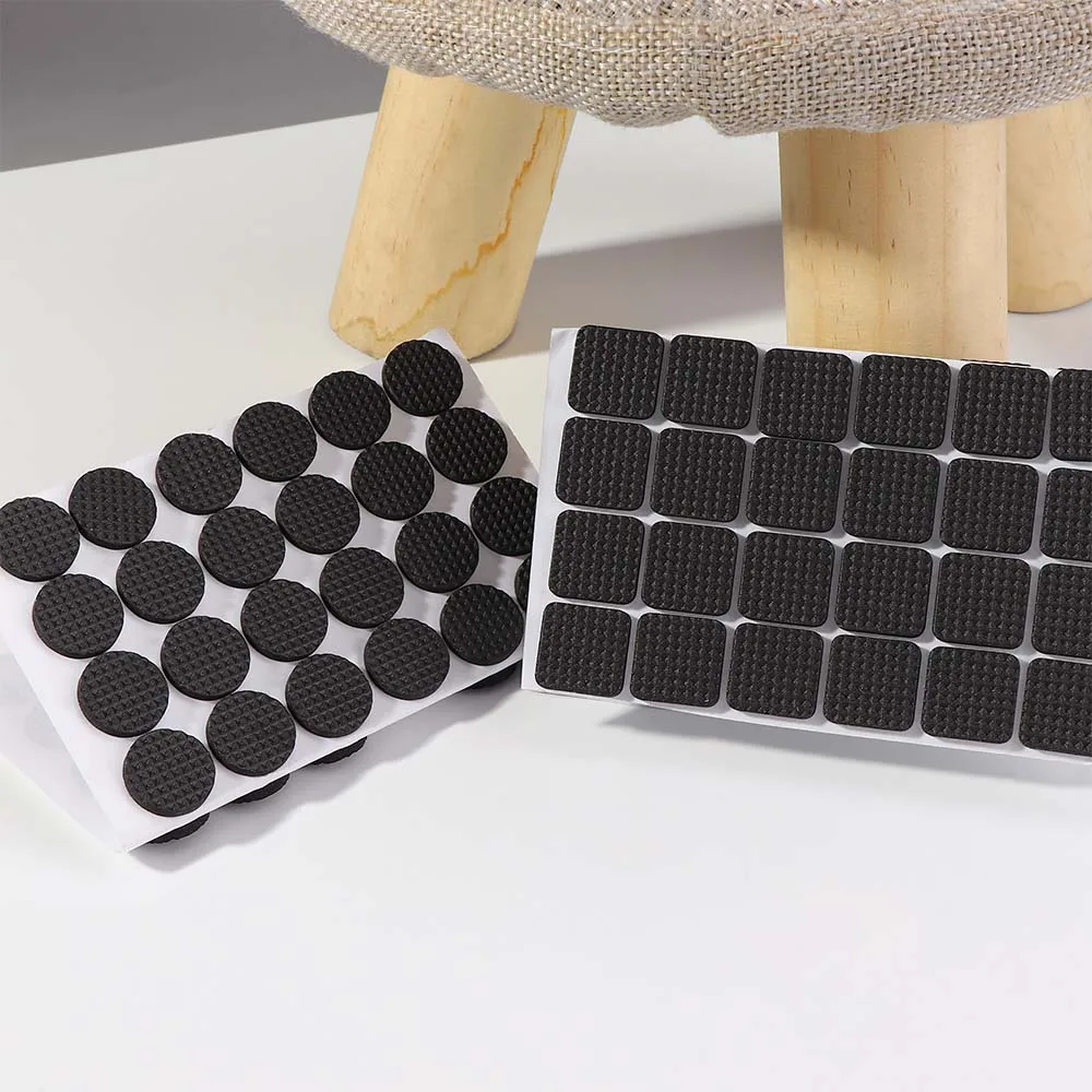 

48Pcs Non-slip Self Adhesive Furniture Rubber Feet Pads Table Chair Floor Protectors Mat Round Sticky Pad For Sofa Chair Leg