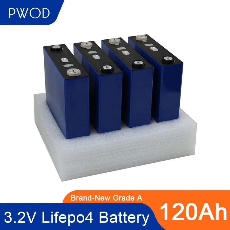 PWOD новые 48 шт Lifepo4 литиевые батареи 3 2 V 120AH Высокая емкость глубокий цикл для
