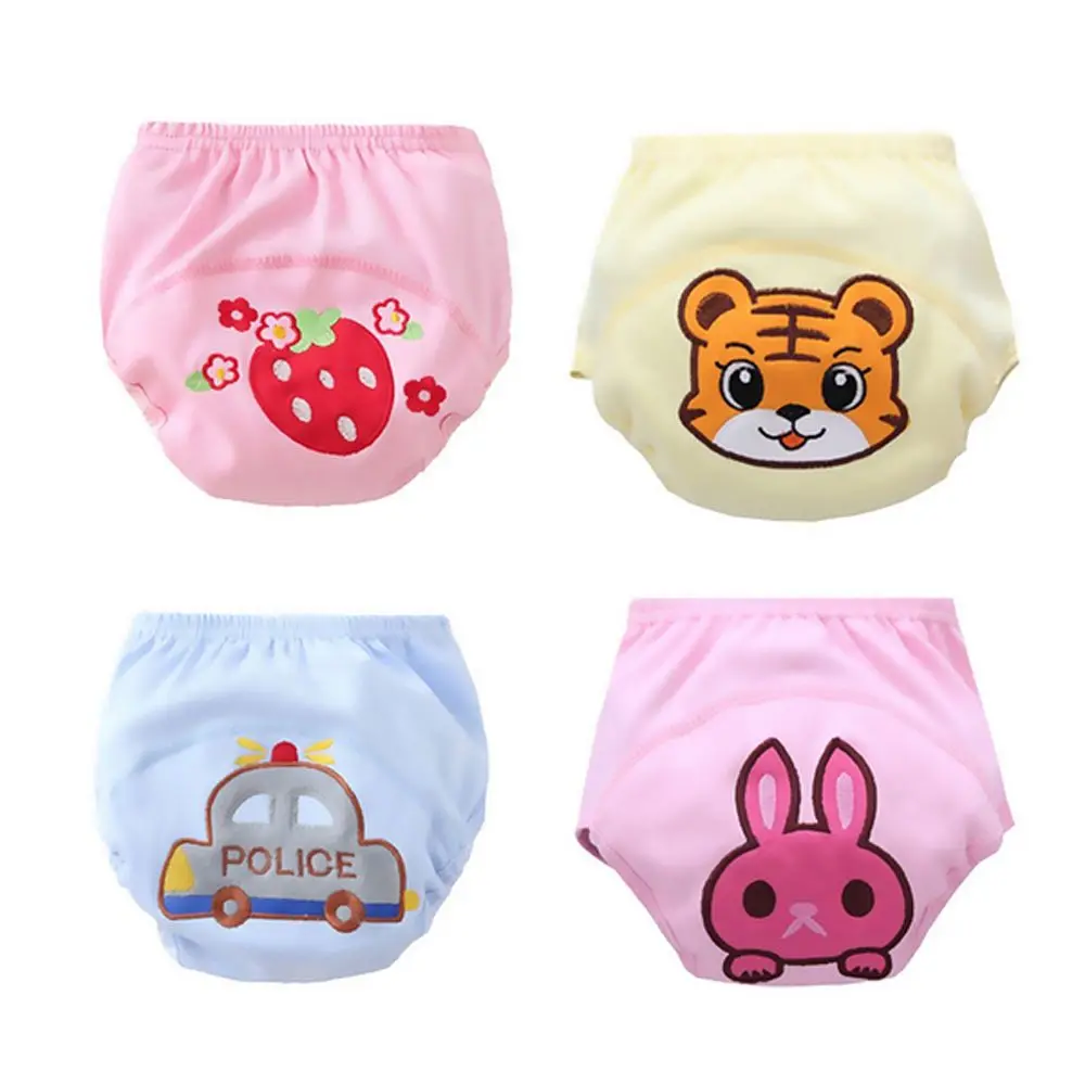 

Прочные тренировочные штаны для младенцев, 1 шт., нижнее белье для тренировок в горшке для маленьких девочек и мальчиков, Мультяшные подгузн...