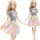 Модное Кукольное платье BJDBUS для куклы Барби одежда для девочки мощная футболка красочная юбка наряд повседневная спортивная одежда Аксессуары Детская игрушка