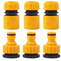 6 pcs abs garden quick hose connector 12%e2%80%9d end double male hose coupling joint adapter extender set for hose pipe tube