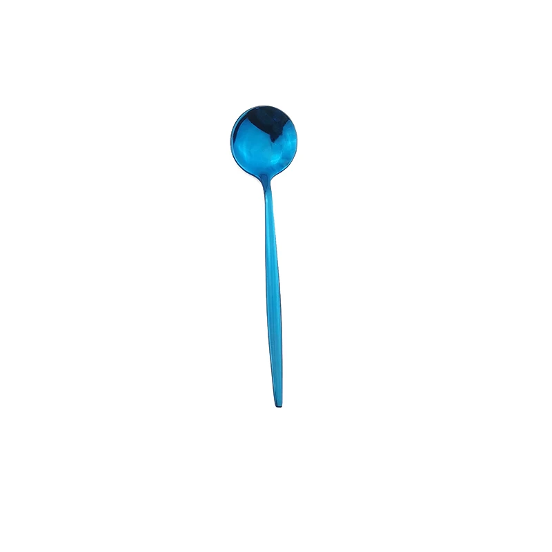 Blue Dinnerware Set 18/10 Stainless Steel Cutlery Knife Fork Coffee Spoon Teaspoon Flatware Tableware Kitchen Silverware | Дом и сад