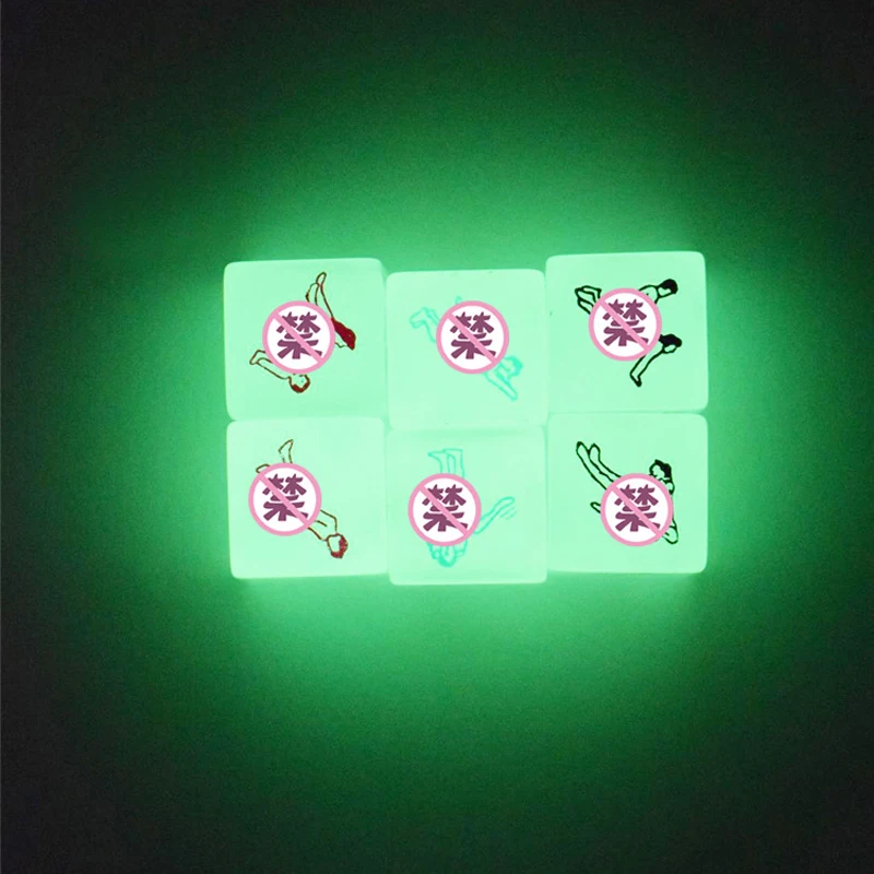 2 шт. светящиеся сексуальные игральные кости парные экзотическая осанка игра