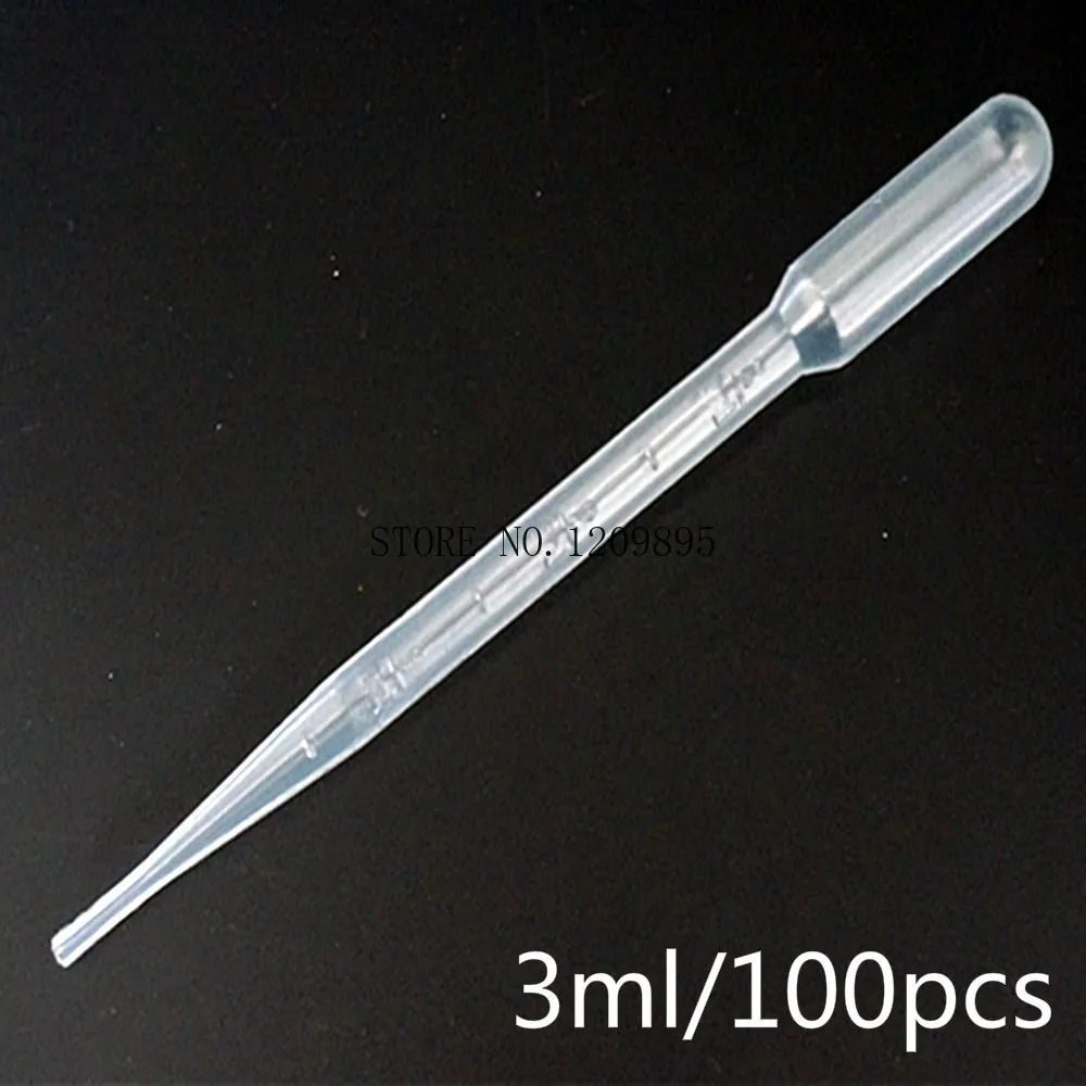 

3ml 100/200/500/1000pcs Laboratory Tools,Plastic Disposable Graduated Pasteur Pipette,Polyethylene Makeup Tools