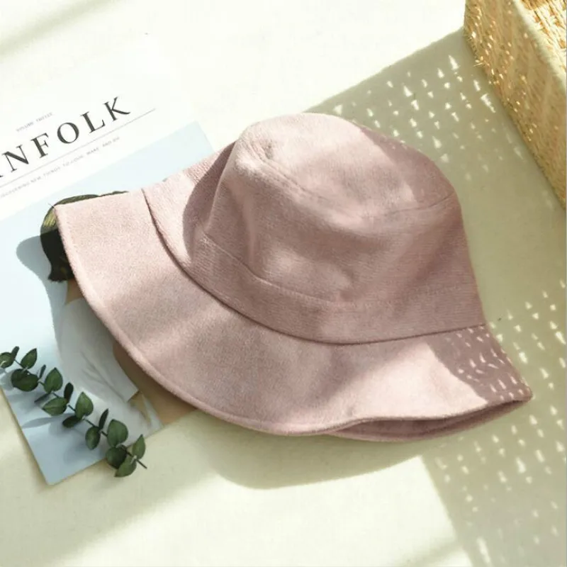 Пустая зимняя Панама для женщин одноцветная Складная Рыбацкая женская шапка