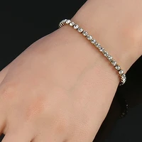 stainless steel bracelet 4mm tennis chain mens hip hop bracelet crystal zircon bracelets for women gothic jewelry bracelet