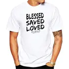 Новинка 2021, летняя забавная футболка, Кристиан, Иисус, благословенный, спасенный, любимый Джон 3, 16 Библии, футболка для мужчин
