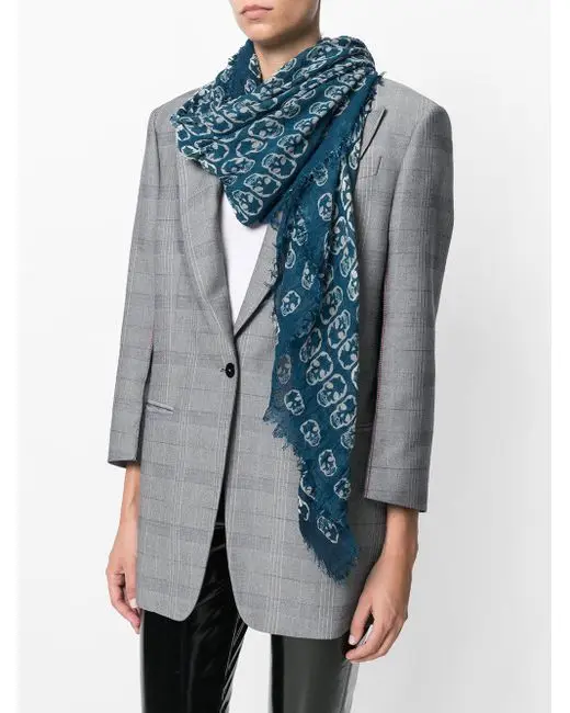 Всесезонный универсальный модный шарф с принтом черепа |