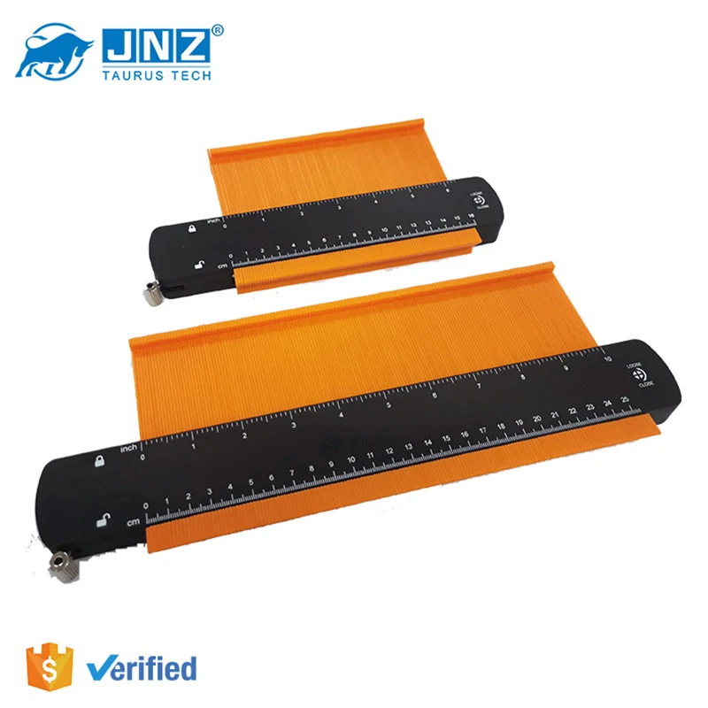 

JNZ High Quality Contour Gauge With Lock Portable Custom Size Tile System Construction Tool Wood Measure Reusable Ruler Metal