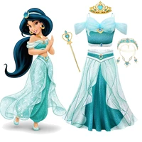 princess dress up of aladdin and the magic lamp girls birthday party jasmine cosplay costume topskirt disney 2 4 6 8 10 yrs