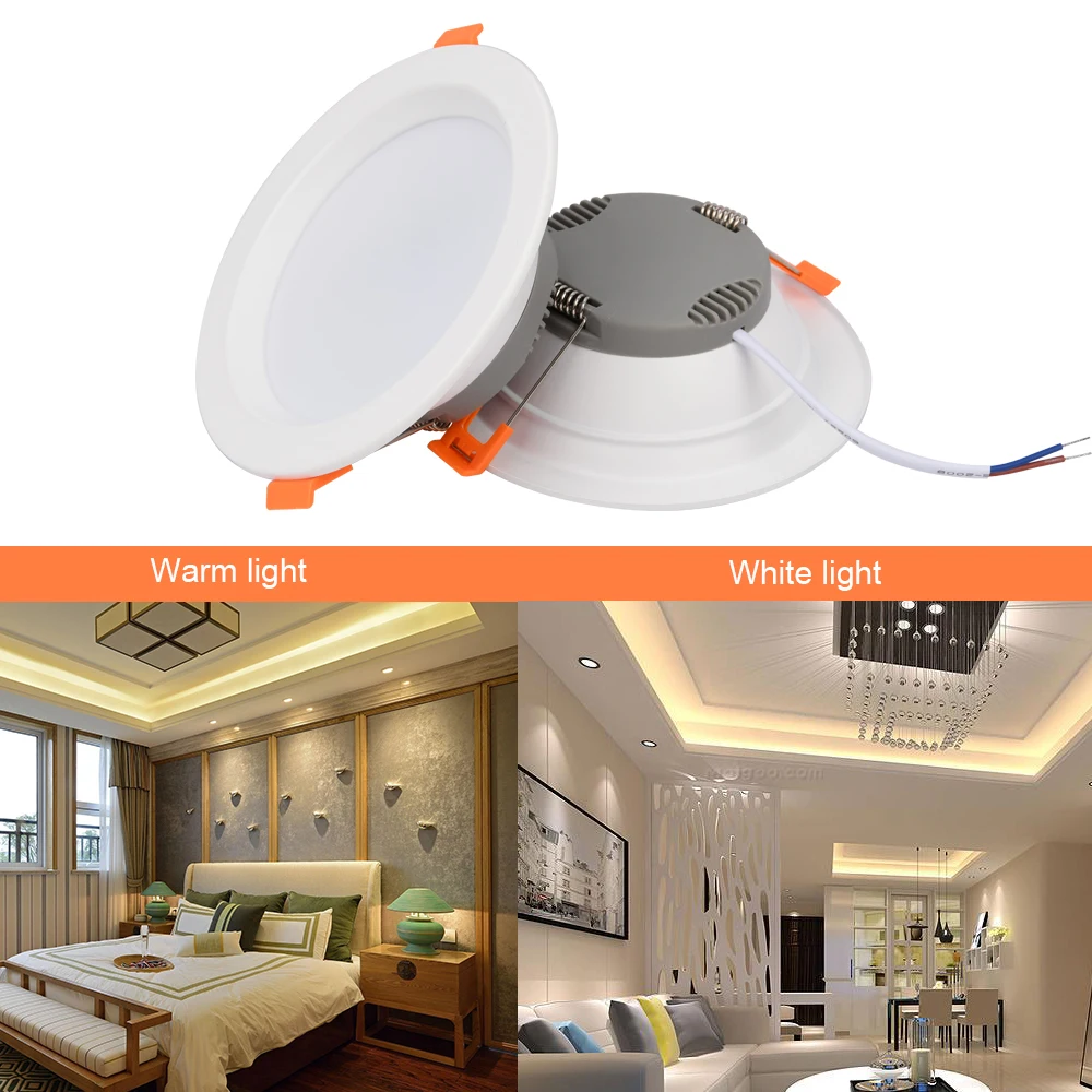 10 шт./партия светодиодные потолочные светильники 3 Вт 5 9 15 20 230 В 240 в 2835 | Лампы и