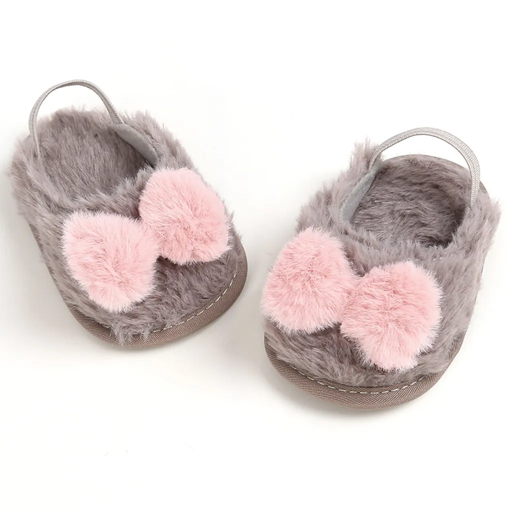 Детские ботинки обувь с бантом для новорожденных девочек и мальчиков из плюша