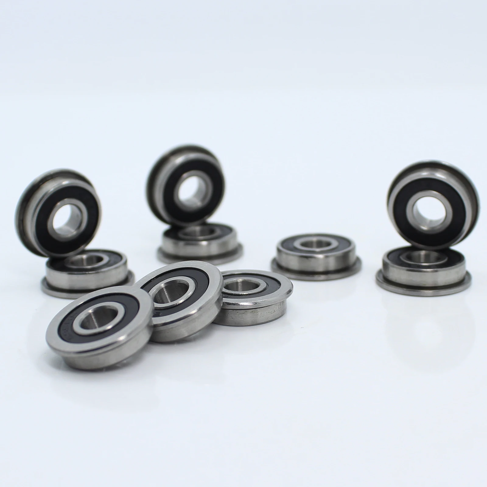 

F695-2RS Bearing 5x13x4mm ( 10 PCS ) ABEC-7 Miniature Flanged F695RS Ball Bearings RF-135DD