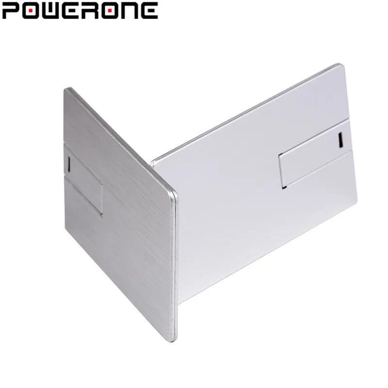POWERONE USB флэш-накопитель 4 ГБ 8 16 32 64 металлическая карта Pendrive бизнес-подарок Usb