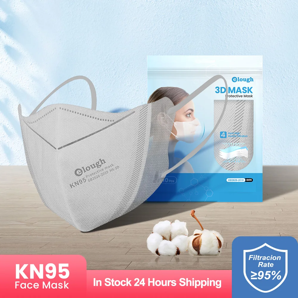 Маска для лица Elough 3D KN95 многоразовая ffpp2 | Безопасность и защита