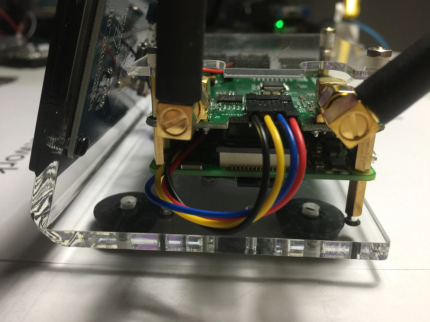 Günstig Duplex MMDVM UHF VHF UV Hotspot Für P25 DMR YSF DSTAR NXDN + Raspberry Pi 3B + Acryl Fall + 3.2/4,3 Zoll Nextion LCD