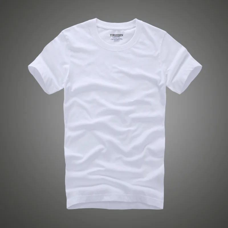 

Men Tshirt 100% Cotton Solid Color O-Neck Short Sleeve T shirt Male High Quality