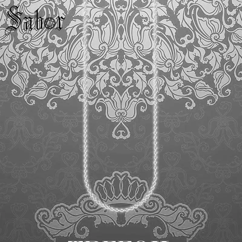 Ожерелье серебряное круглое с цепочкой Belcher модные украшения Ketting базовые