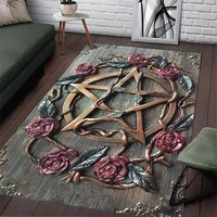erugear mystical witchs 3d pattern print rug witch rug star rug non slip mat dining room living room soft bedroom carpet