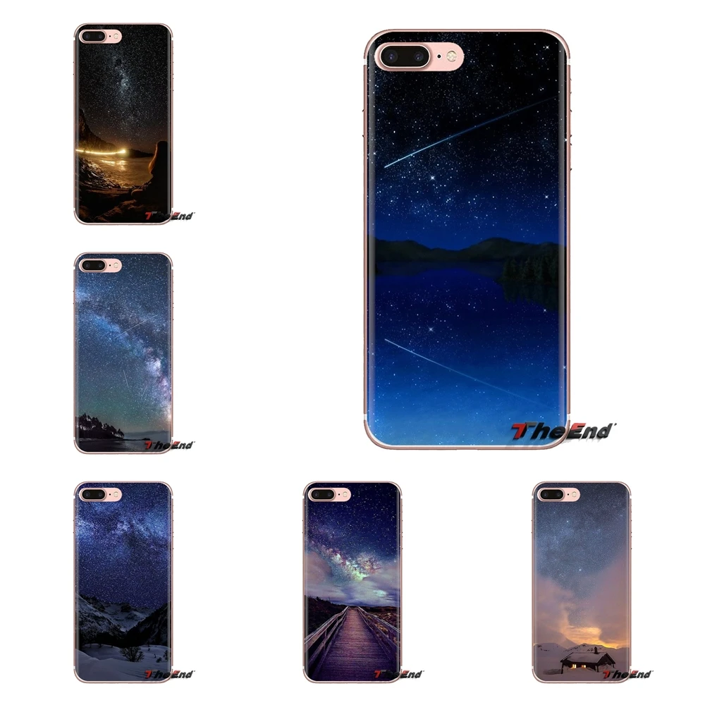 Soft Shell Cases Starry Night Space Sky Pattern For Sony Xperia Z Z1 Z2 Z3 Z5 compact M2 M4 M5 E3 T3 XA Aqua LG G4 G5 G3 G2 Mini |