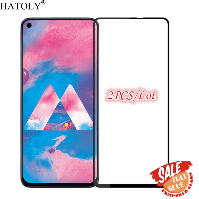 Pegamento de vidrio templado para Samsung Galaxy M40, pel&iacute;cula protectora de pantalla de tel&eacute;fono, 2 uds.-0
