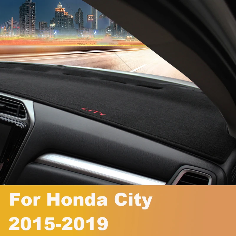 Для Honda City GM6 2015 2016 2017 2018 2019 приборной панели автомобиля крышка коврики Избегайте