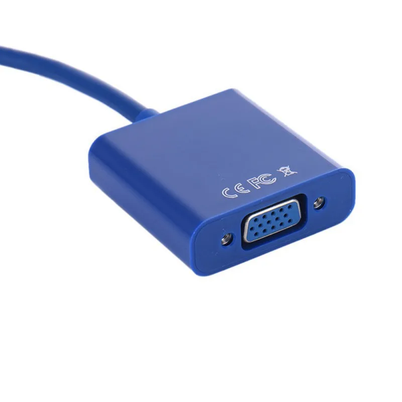 New USB 3.0 To VGA Driverless Adapter Male 15-pin Female Connector Cable Video Converter Windows 98/2000/7/8/Vista /10 |