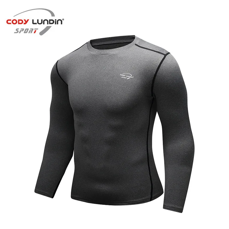 Men Compression Running T Shirt Fitness Tight Long Sleeve Sport Shirts Training Jogging Sweatshirt Gym Workout Quick Dry Fit Tee