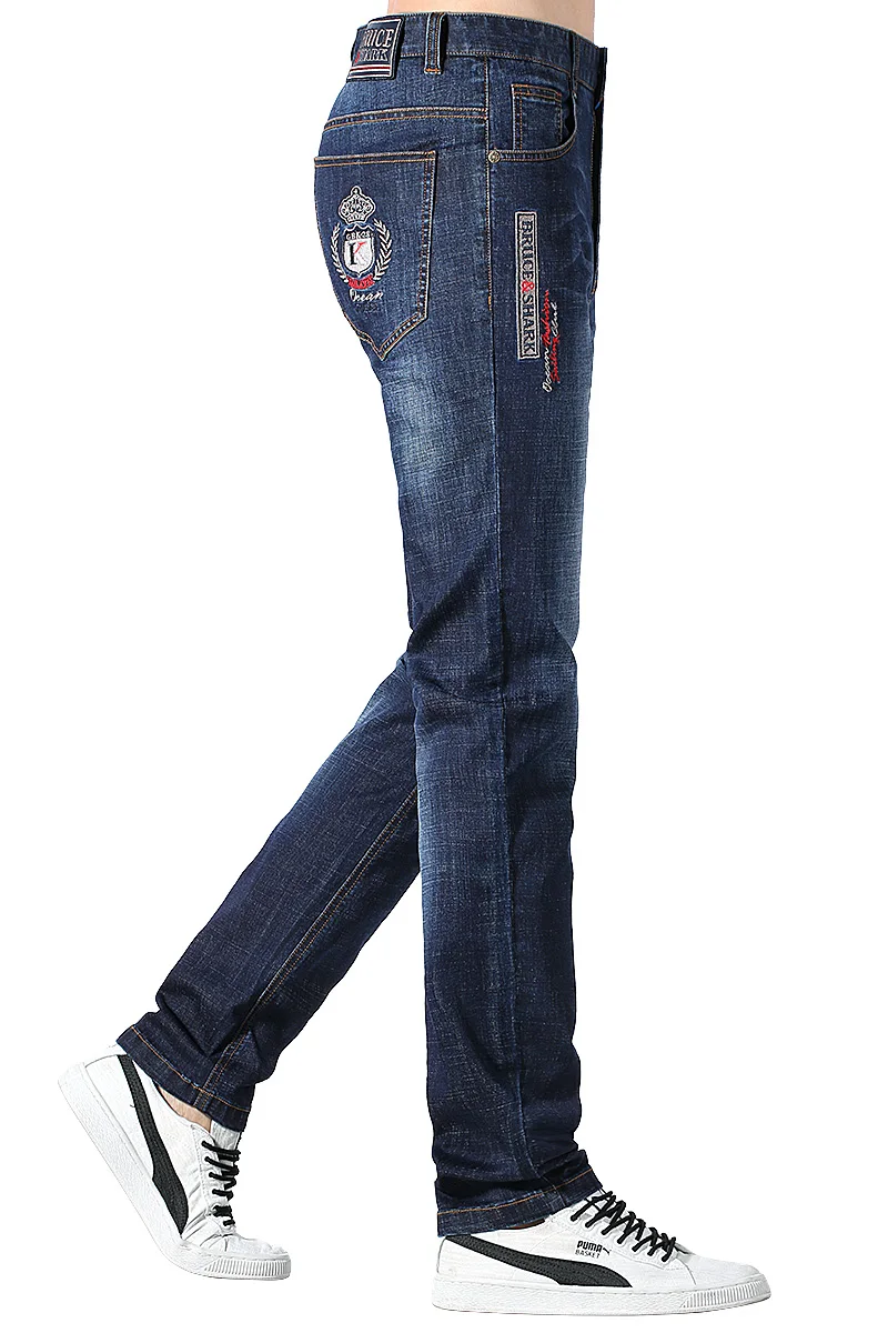 Bruce&Shark New Summer Men Jeans Stretch Cotton Straight Style Casual  Fashion Denim Jeans men's pants Super Quality big size 42