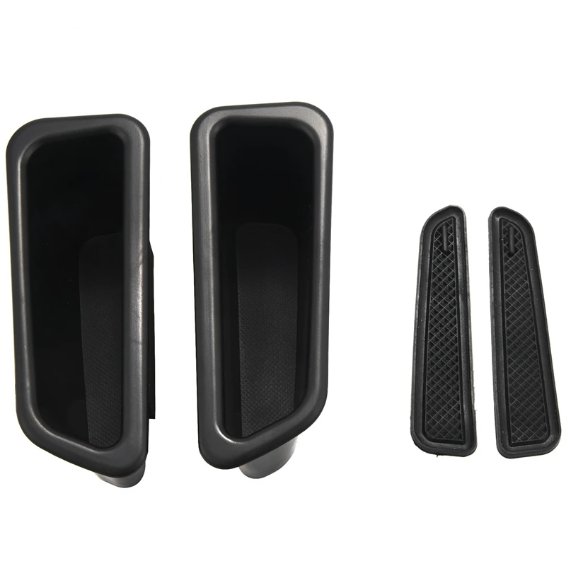 

New2 Pcs Black Front Door Container Side Storage Box Handle Armrest Phone Container for Volvo S60 2009-2017 V60 2009-2017