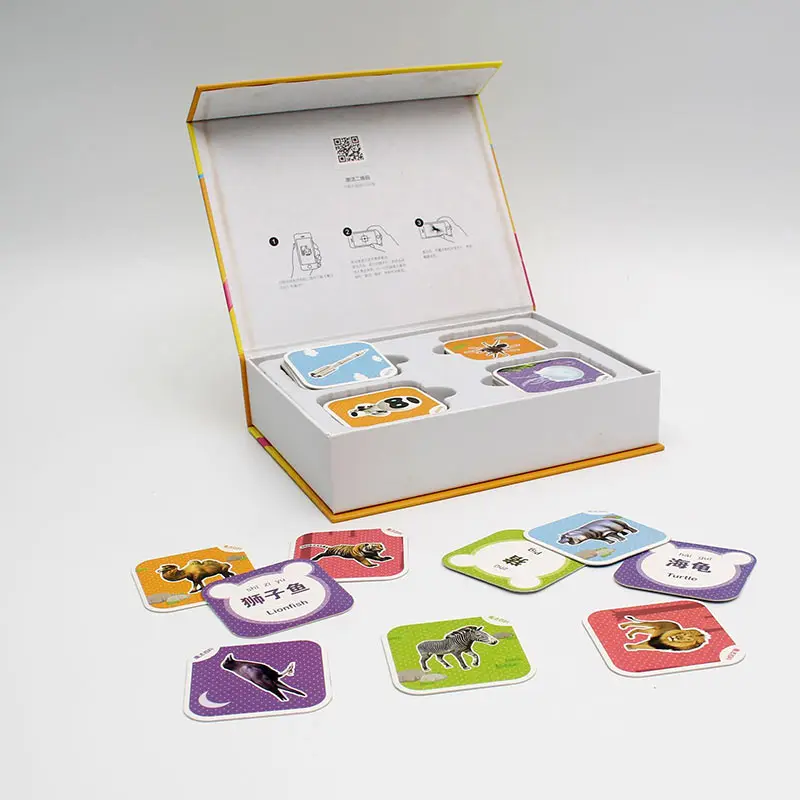 

Montessori AR Educational Cards Toys for Children 1 2 Years Puzzle English Learning Card Language Games Math Toy Baby Flashcards