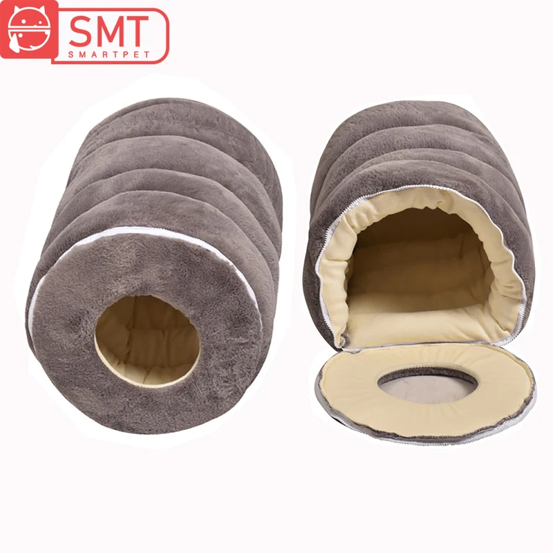 Складная круглая кровать Smartpet для кошек зимний теплый уютный плюшевый коврик