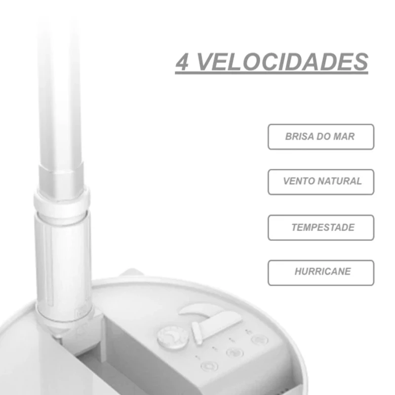 

Portable Folding Telescopic Fan USB Humidifying And Moisturizing Spray Silent Standing Fan Night Light EJ