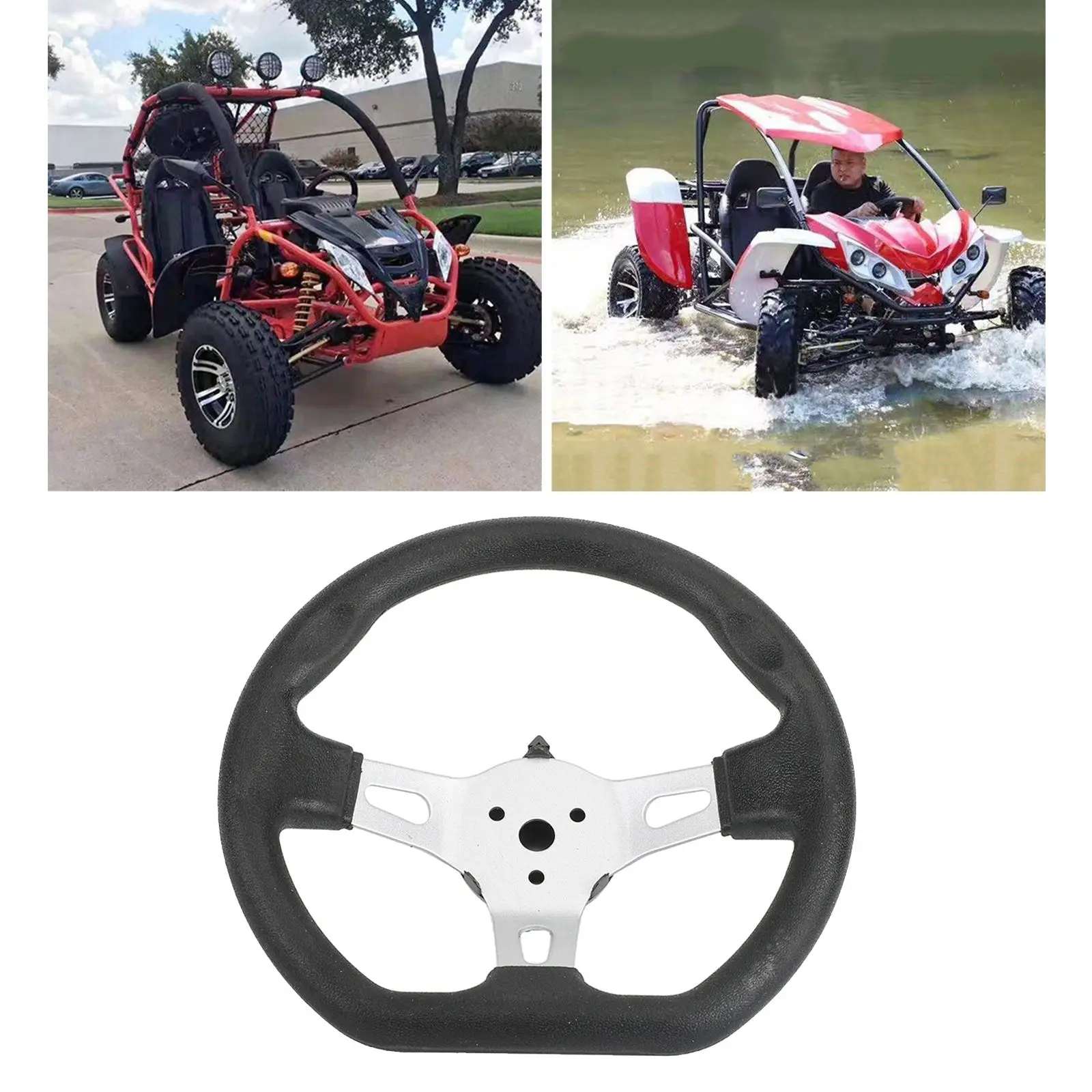 270mm Go Kart Steering Wheel Parts Replacement For Go-Kart Buggy Racing Cart Accessory |