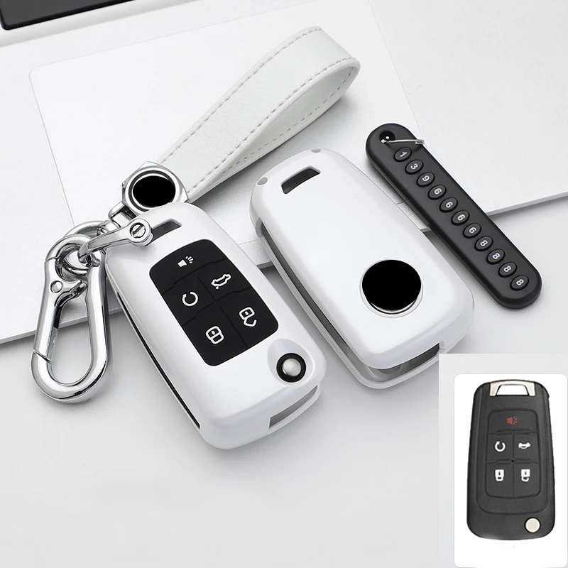 

1Pcs Luminous Car Flip Remote Key Fob Cover Case Skin Holder Chain For Chevrolet Camaro Cruze Buick LaCrosse Encore Accessories