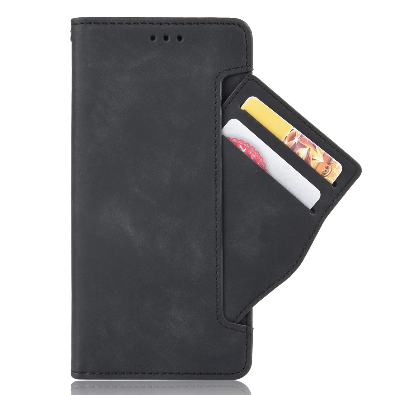 

With Card Pocket Solid Luxury Wallet Case for Motorola E7 Power G8 G9 Play 2021 G Stylus One 5G Ace Fusion Plus G30 G10 Cover