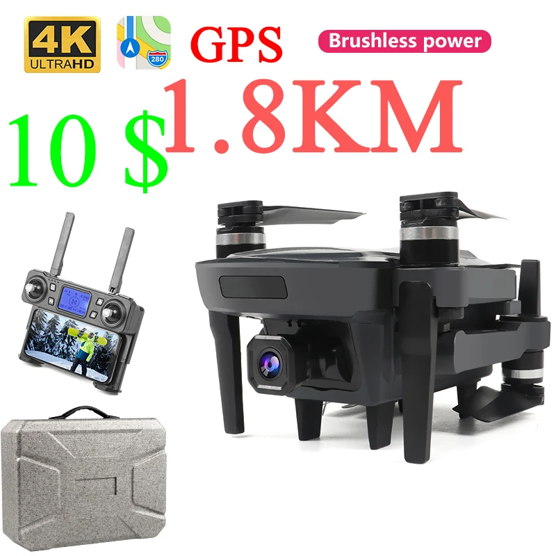 Беспилотный Дрон 4k 1800 м Gps Профессиональный Бесщеточный Мини с камерой Hd селфи
