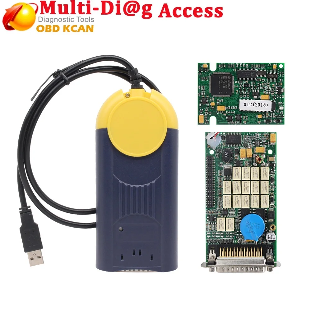 Новейшее A ++ качество V2011 Multi Di @ g доступ J2534 Pass Thru OBD2 устройство actia multidiag Diag V2011|actia