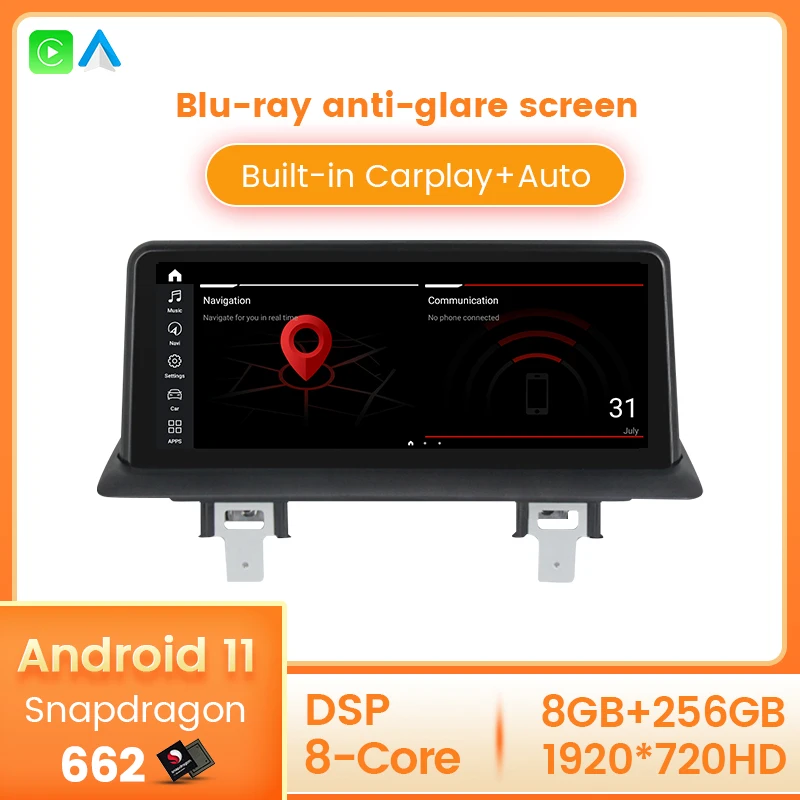 Android 11 Car Stereo Multimedia For BMW 1 Series 120i E81 E82 E87 E88 Radio System GPS Navigation Head Unit Screen Audio 8+128G