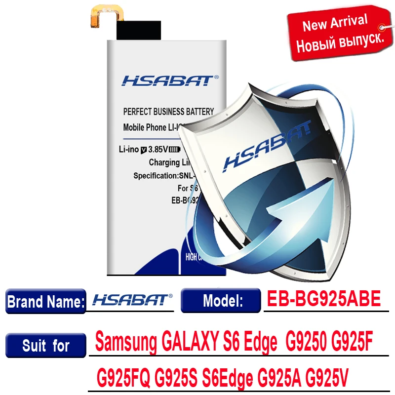 HSABAT EB-BG920ABE 5200 мА/ч, EB-BG928ABE EB-BG925ABE Батарея для samsung Galaxy S6 G9200 G920f S6 край G9250 S6 edge Plus G9280