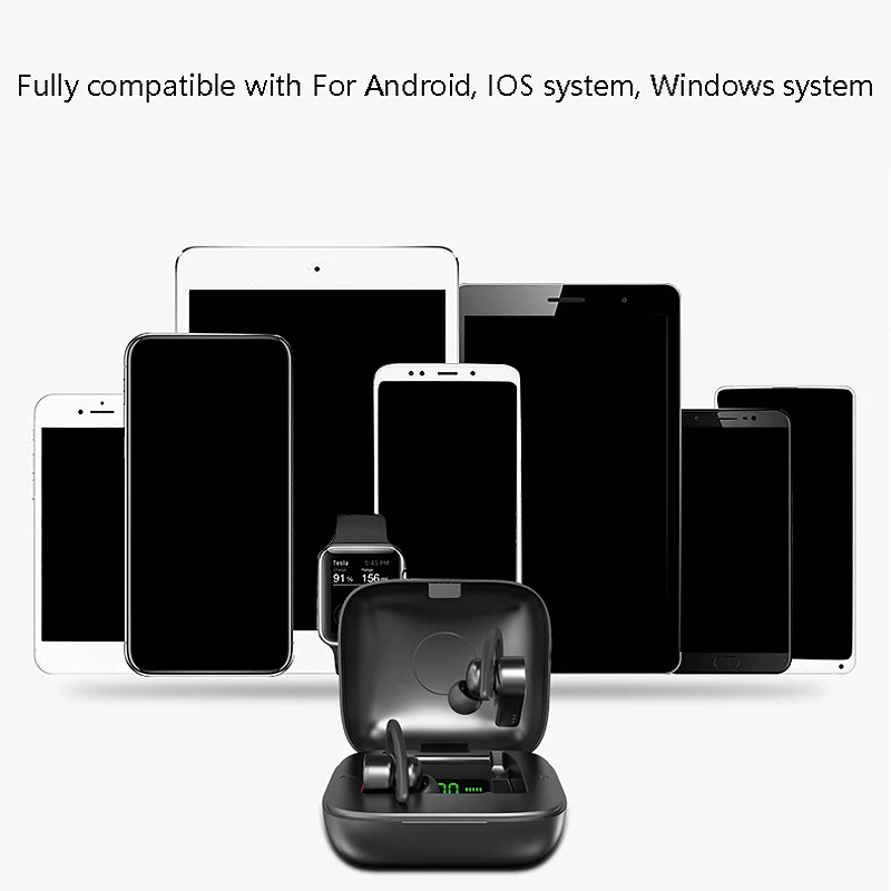 

HFES Wireless Waterproof Noise Cancelling Bluetooth Headset TWS Wireless Sports Headset Stereo Headset