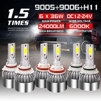 mini size car headlight led 6000k h11 9005 9006 led bulb auto fog light 12v