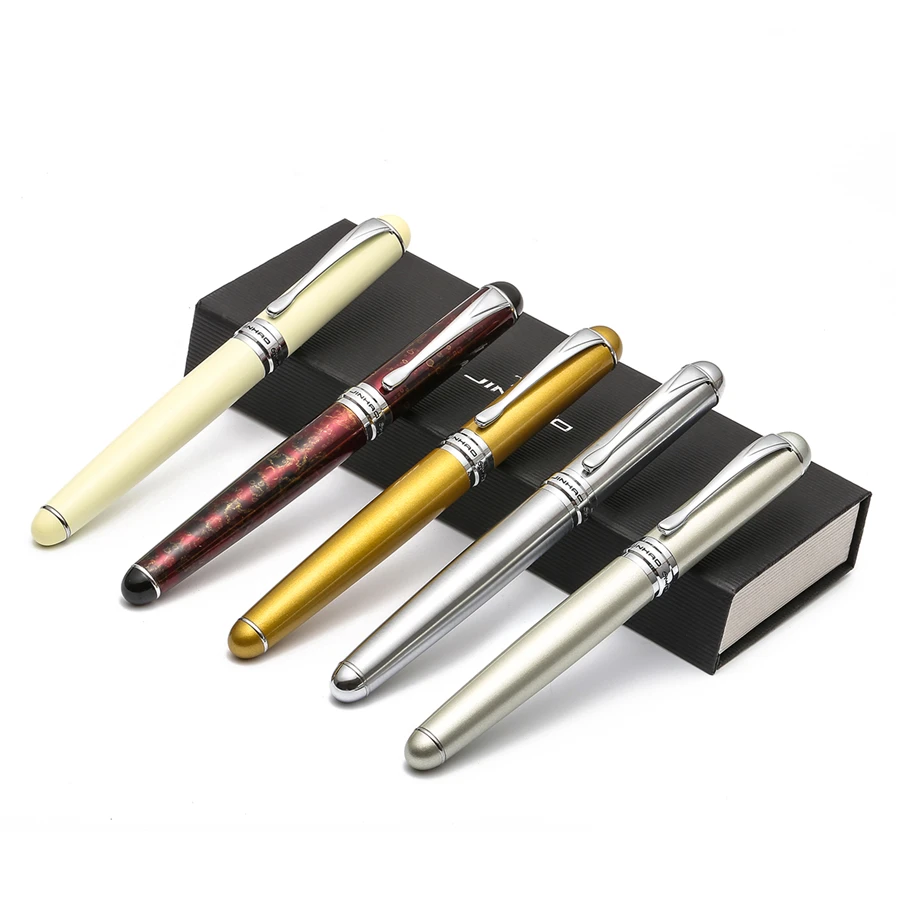 Jinhao 750 Тотем перьевая ручка металл Нержавеющая сталь баррель серебряный цвет