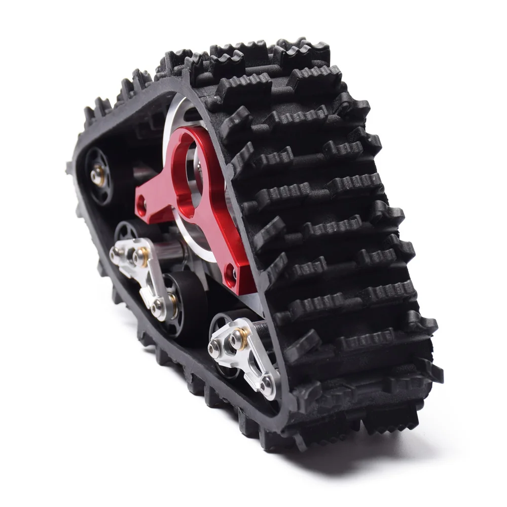 No With Tries DJX полный снег резиновая дорожка с Ступицей Колеса для 1/10 RC автомобилей Traxxas TRX-4 - Цвет: No With Tries